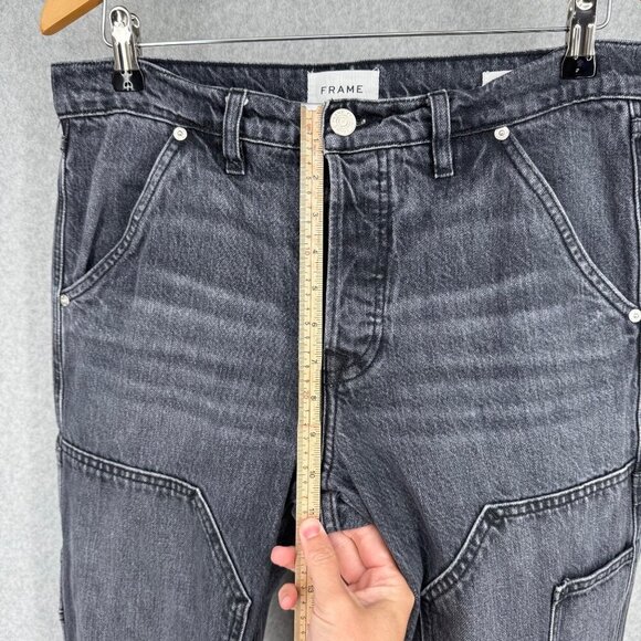 Frame Womens Le Slouch Utility Carpenter Double Front Jeans Size 26 Blackwater - Picture 14 of 16